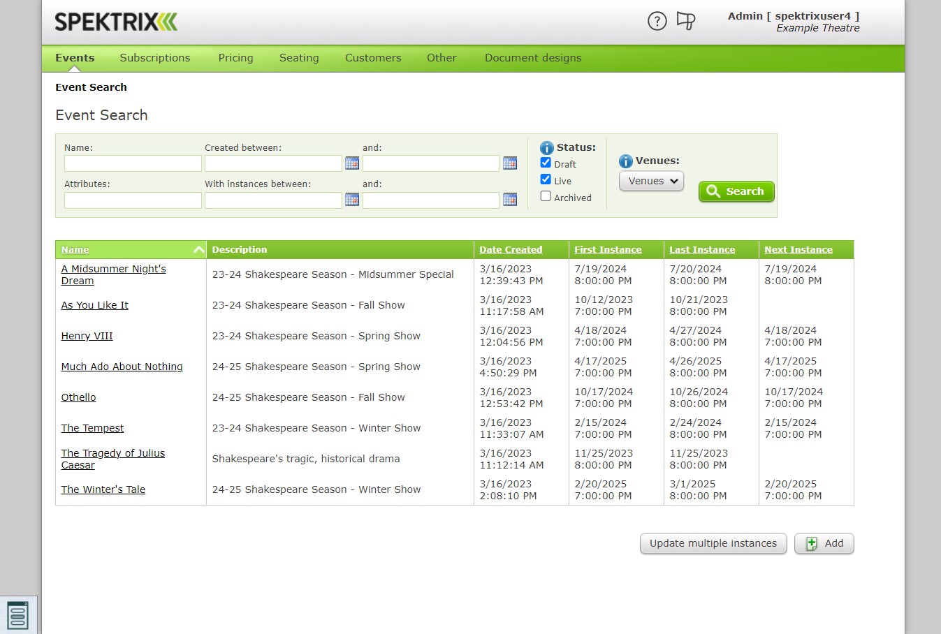 The Admin Interface.
