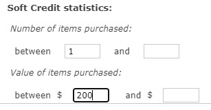 Soft Credit statistics for the Soft Credit segment.