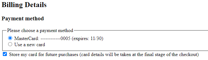 Billing Details