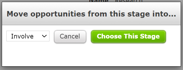 A pop-up to move Opportunities in a soon-to-be-deleted Opportunity Stage.