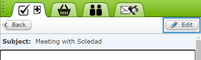 The Edit button on an Activity.