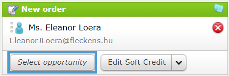 New Opportunity in the Sales Interface.