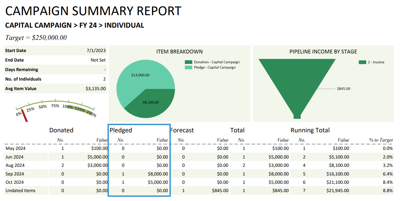 The Campaign Summary Report.