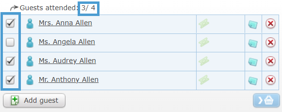 Updating an Attendee’s attendance.
