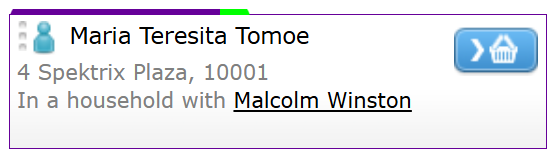 A Customer in a two-person Household, from the Customer Search.