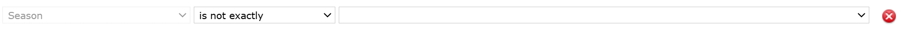 A dropdown Attribute with the value blank.