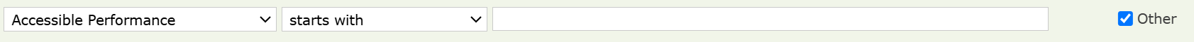A dropdown Attribute with text selected.