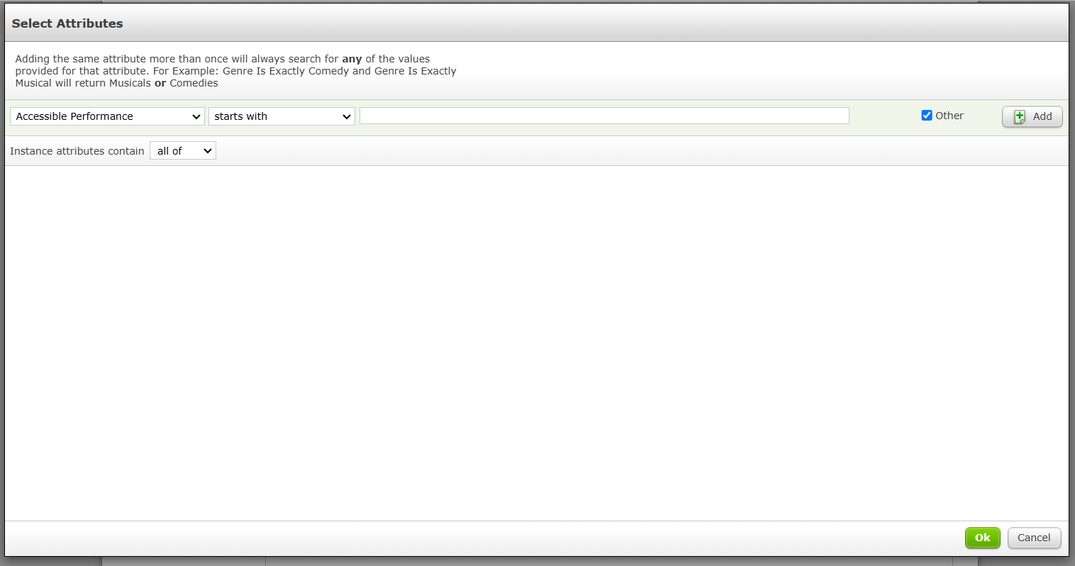 Example of Attributes screen metric.