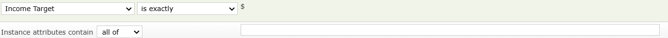 A currency Attribute selected.