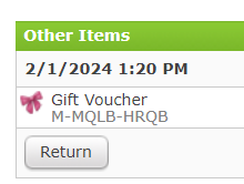 An example of a Gift Membership code.