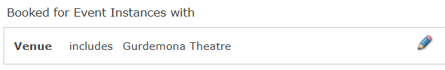 An example of the Venues metric used in a Booking Segment.