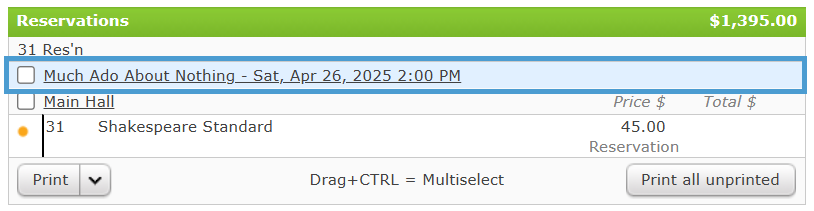 The link to the Event Instance from the Reservation.