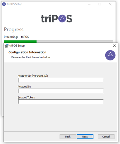 Adding Configuration Information to the triPOS software.