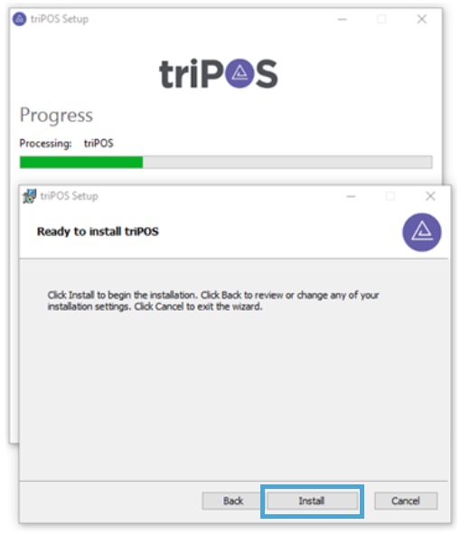 Clicking install.