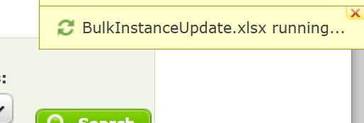 The Bulk Instance Update Tool running.