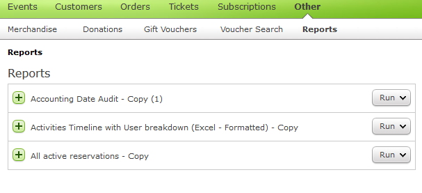 Added Reports in the Sales Interface.