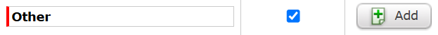The Other answer with free text.