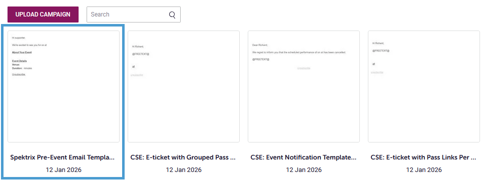 How to use the Pre-Event Email Template – Support Centre