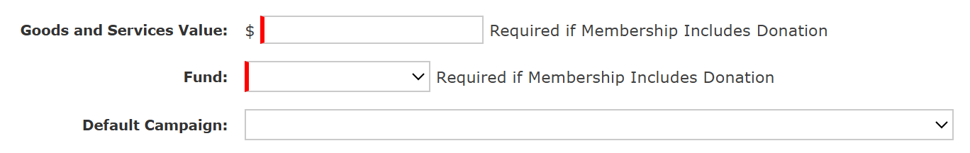 Basic Details required for setting up Variable Memberships that include Donations.