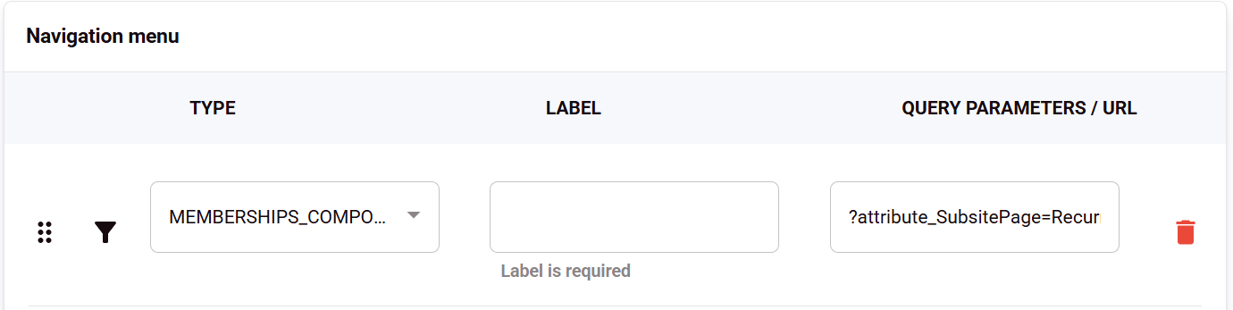 A Membership page in Subsites.