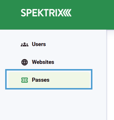 Passes in the Spektrix Link menu.