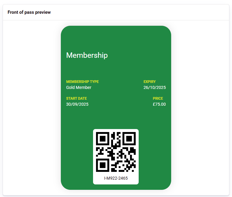 Preview of Front of Pass.