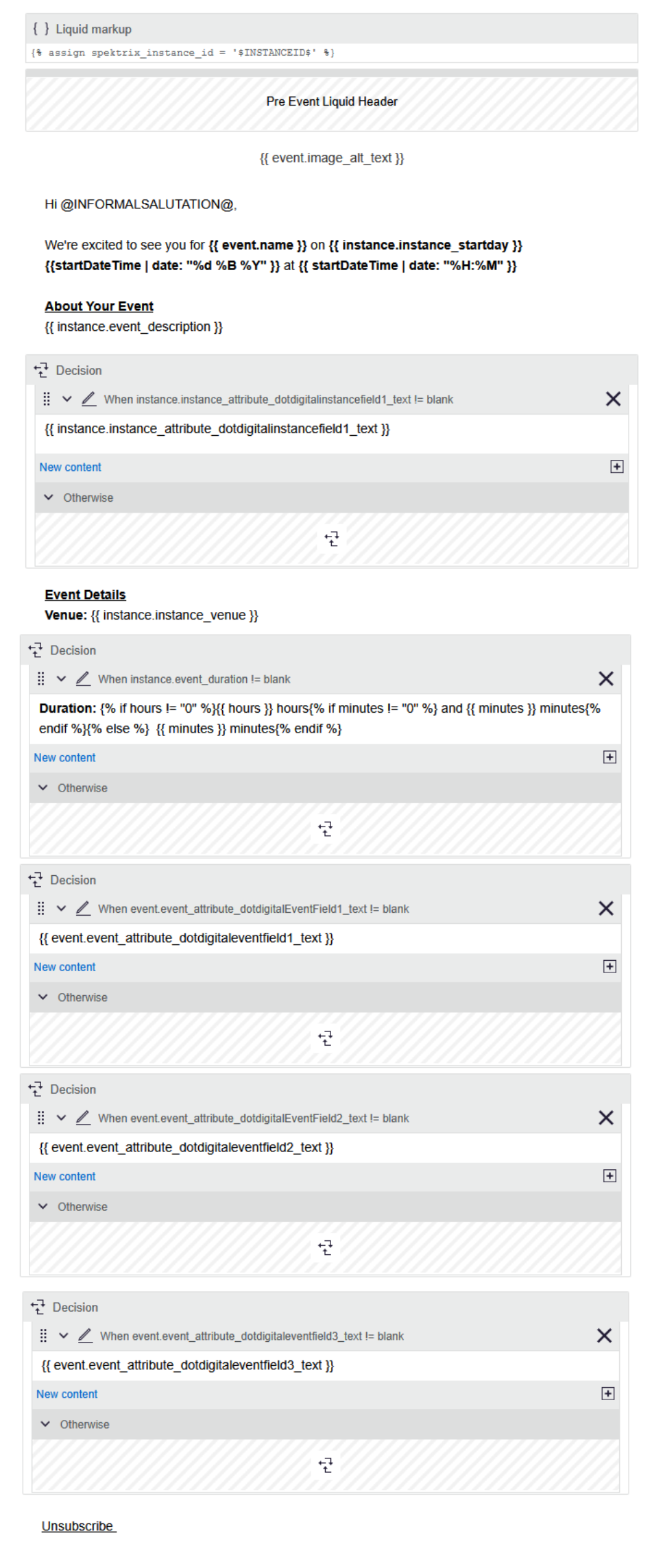 How to use the Pre-Event Email Template – Support Centre