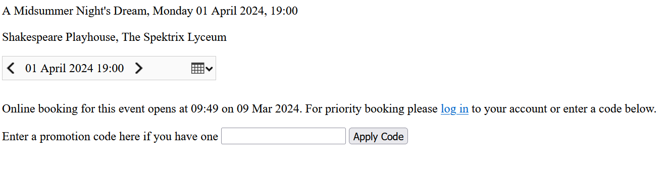 Priority Booking message.