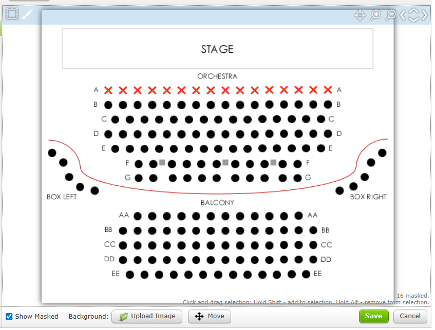 Selecting Seats to Mask.