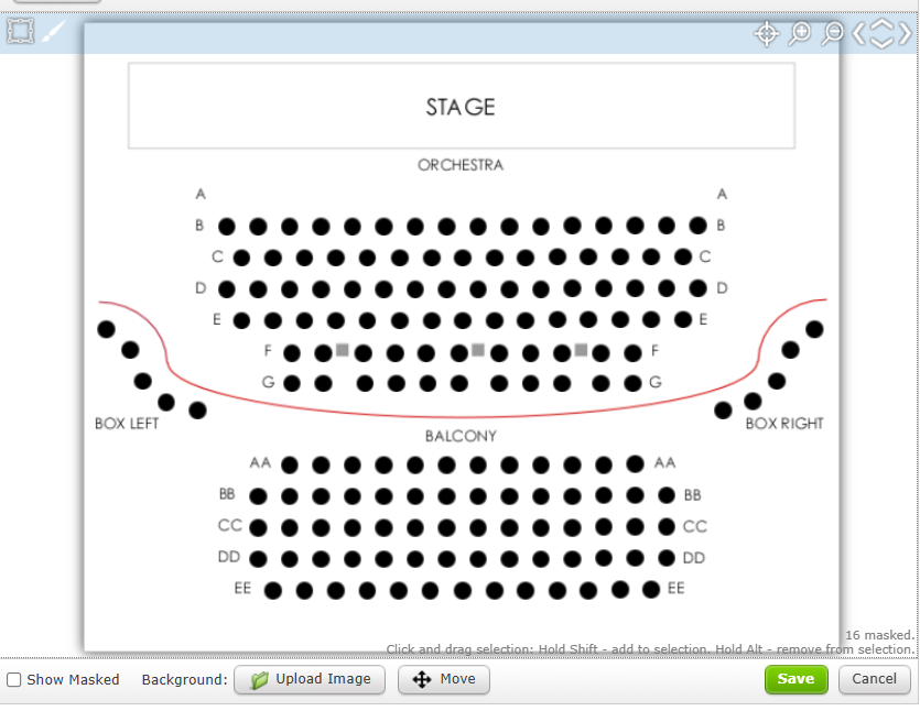 Show Masked unchecked with Seats not visible.