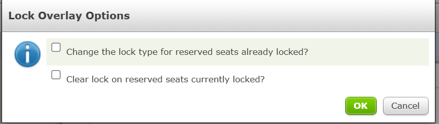 The Lock Overlay Options pop-up.