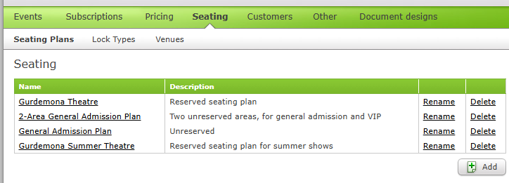 All Seating Plans.