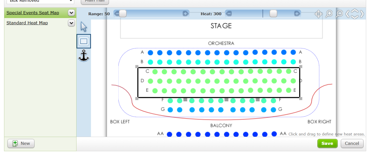 Rectangle over the Best Seats.