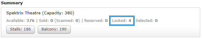 Total Locked Seats in an Unreserved Seating Plan.
