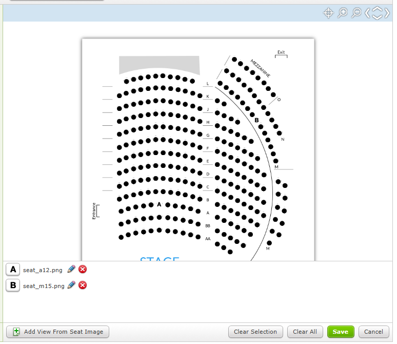View from Seat uploads with letters.