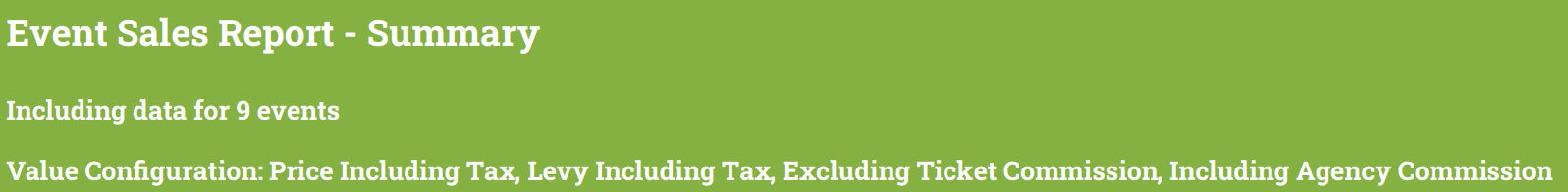 Value definition in Report header.