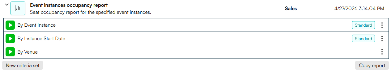 Select a Criteria Set.
