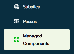 Managed Components navigation menu
