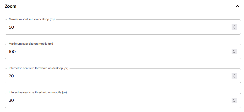 Zoom configuration settings