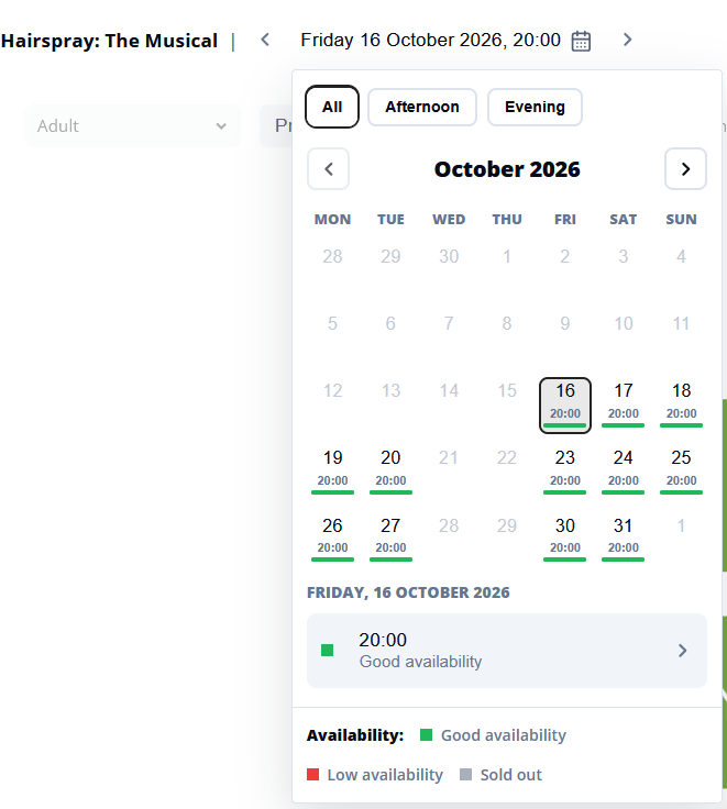 Calendar week format options