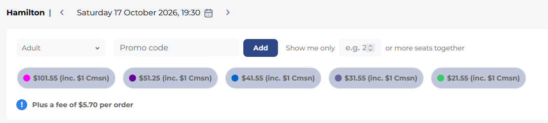 Don't show price band names option